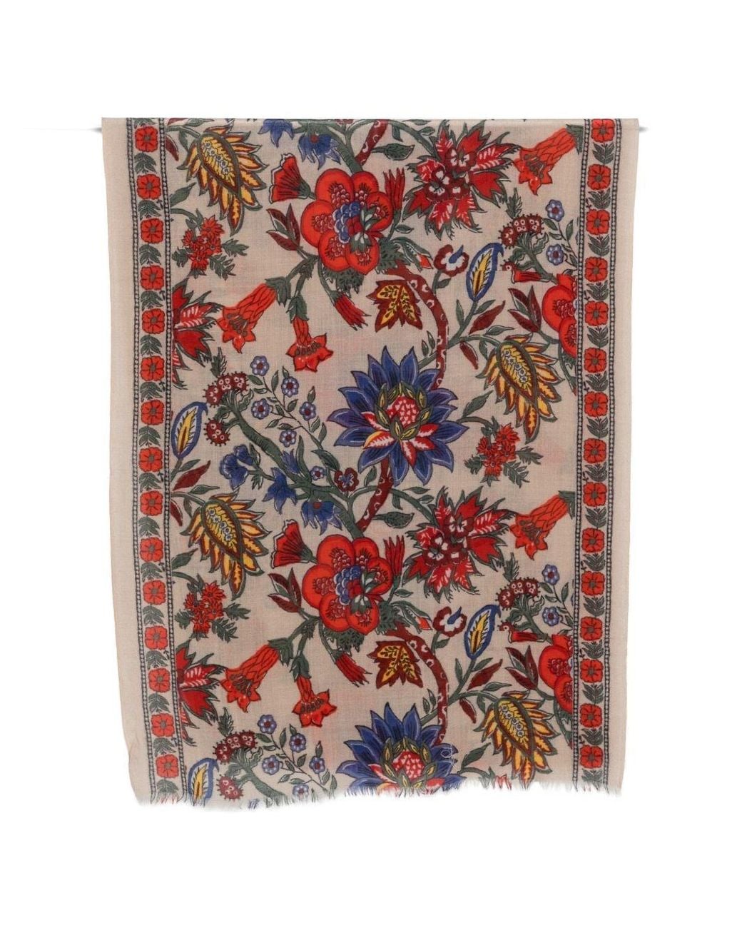 PATCHOULI Red Printed Wool Stole