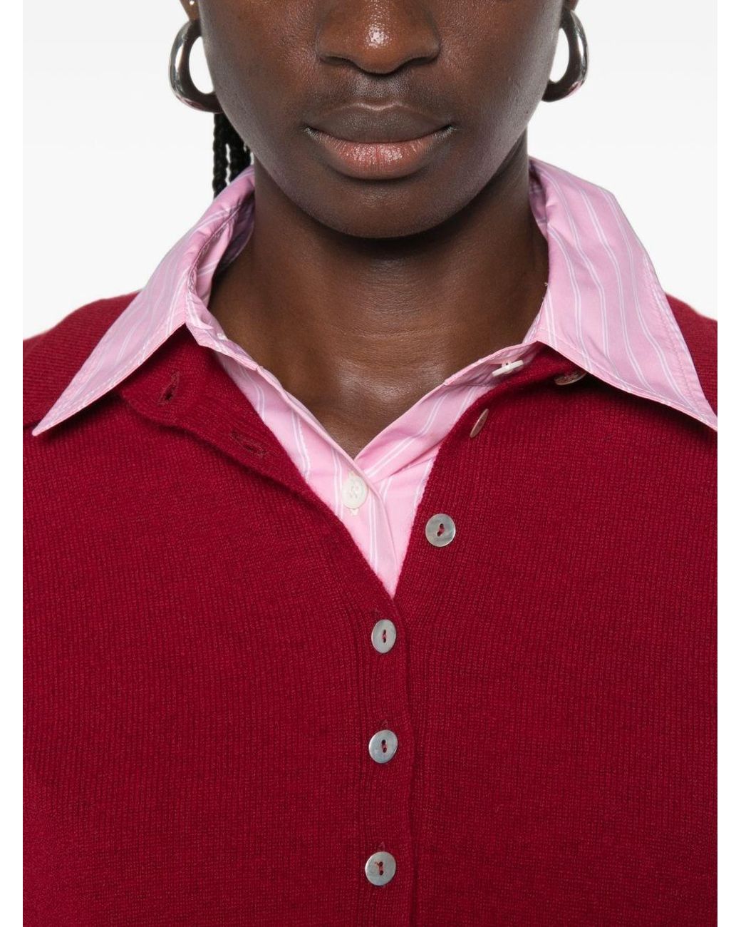 Be You Red Cashmere Polo Shirt