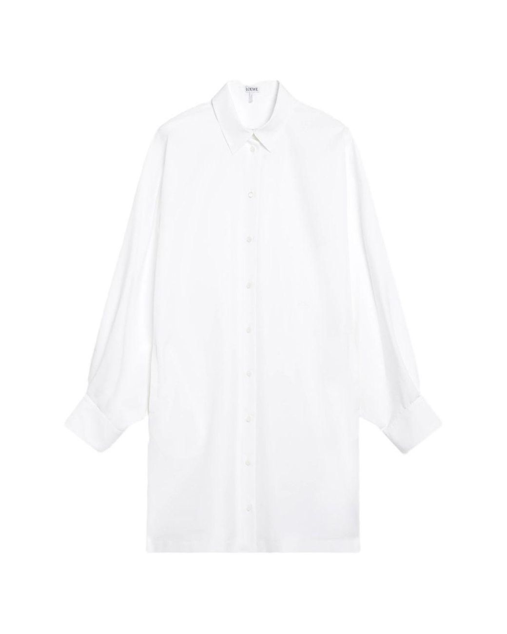Loewe White Cotton Shirtdress
