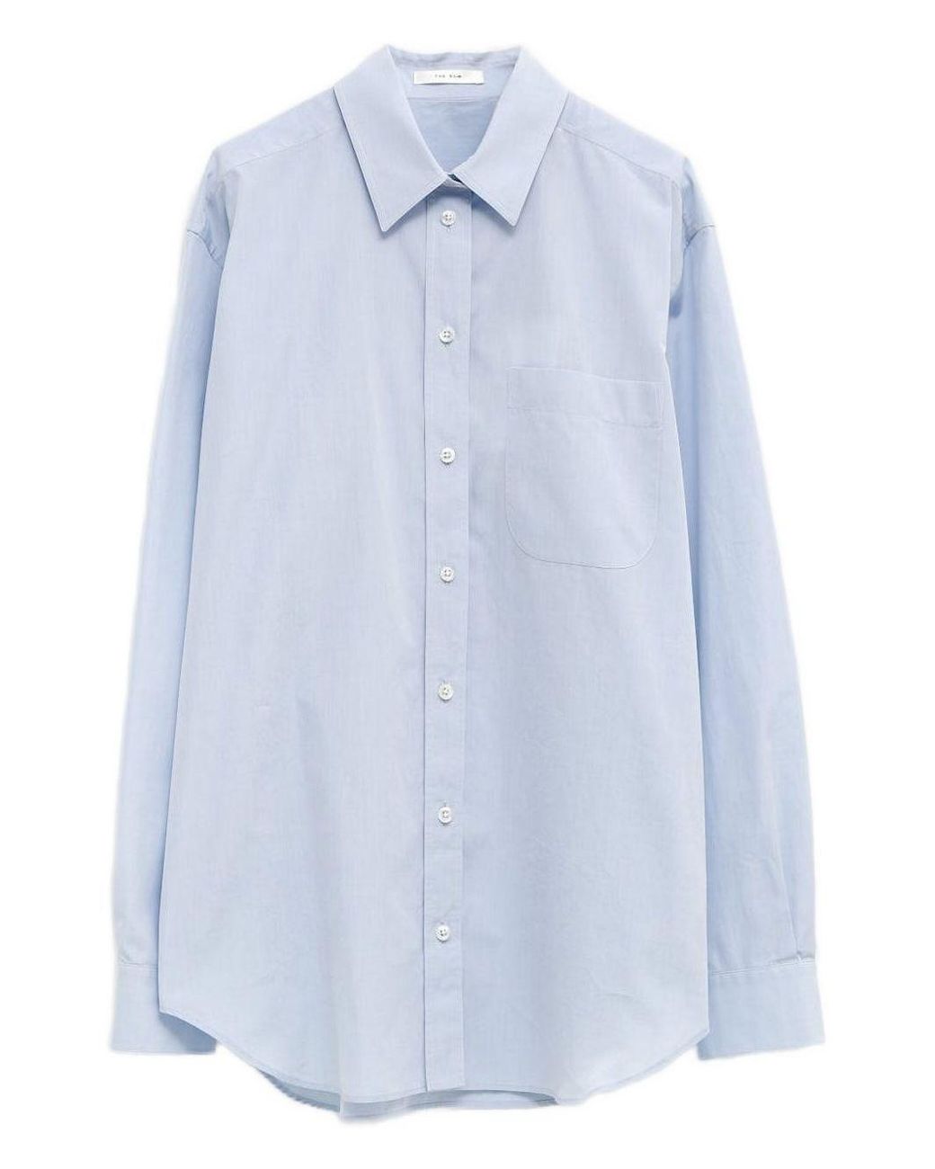 The Row Blue Granada Cotton Shirt