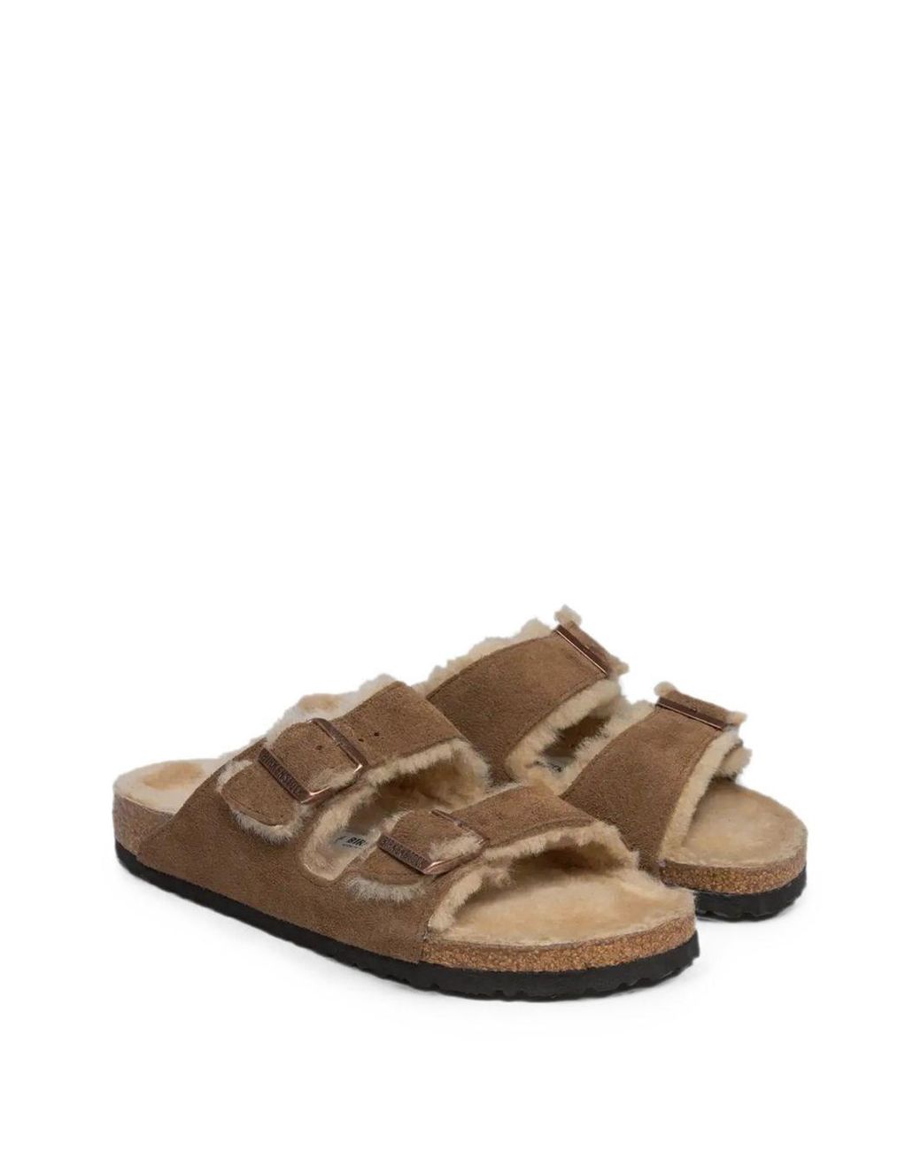 Birkenstock Brown Arizona Shearling Sandals