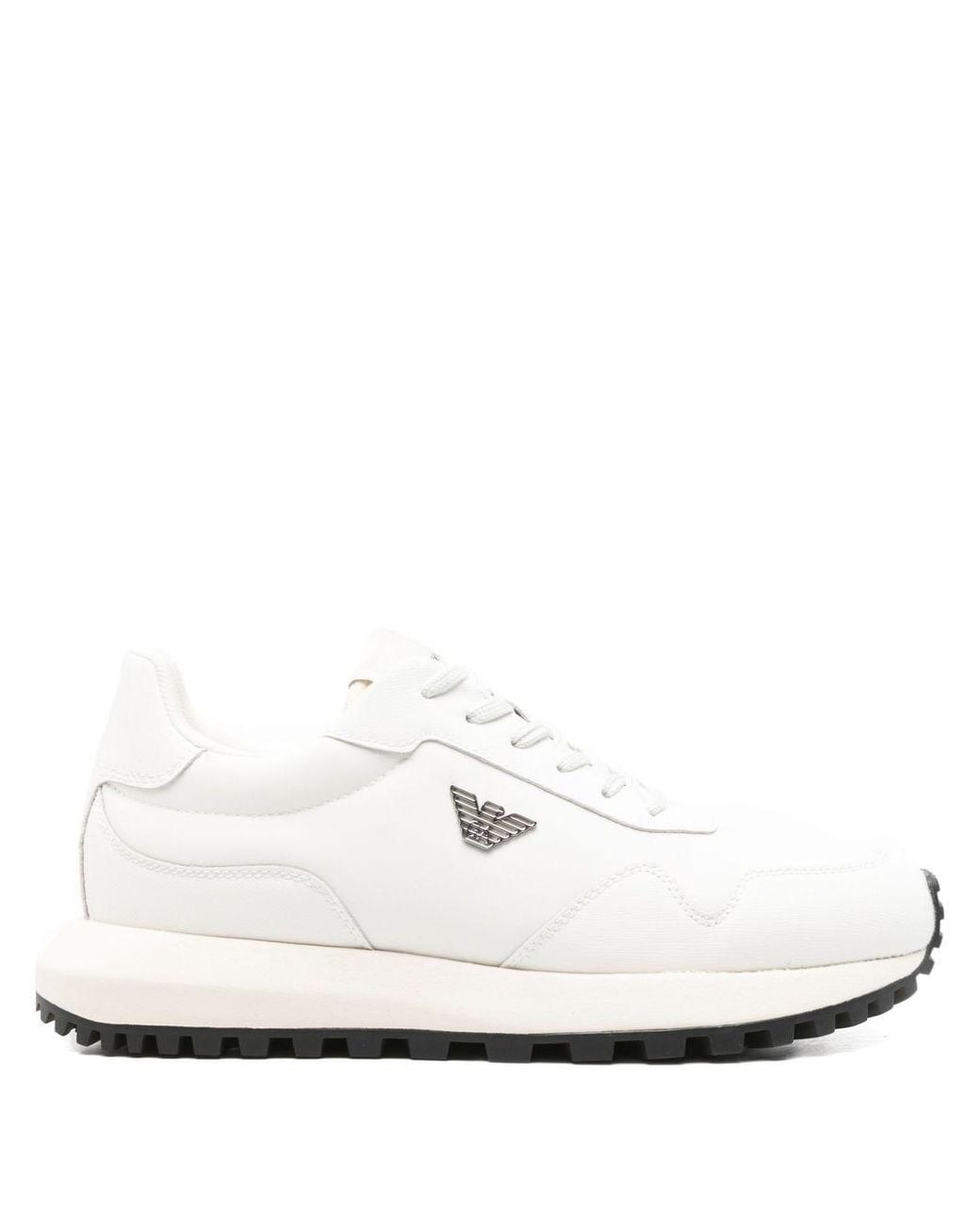 Emporio Armani White Logo Sneakers for men