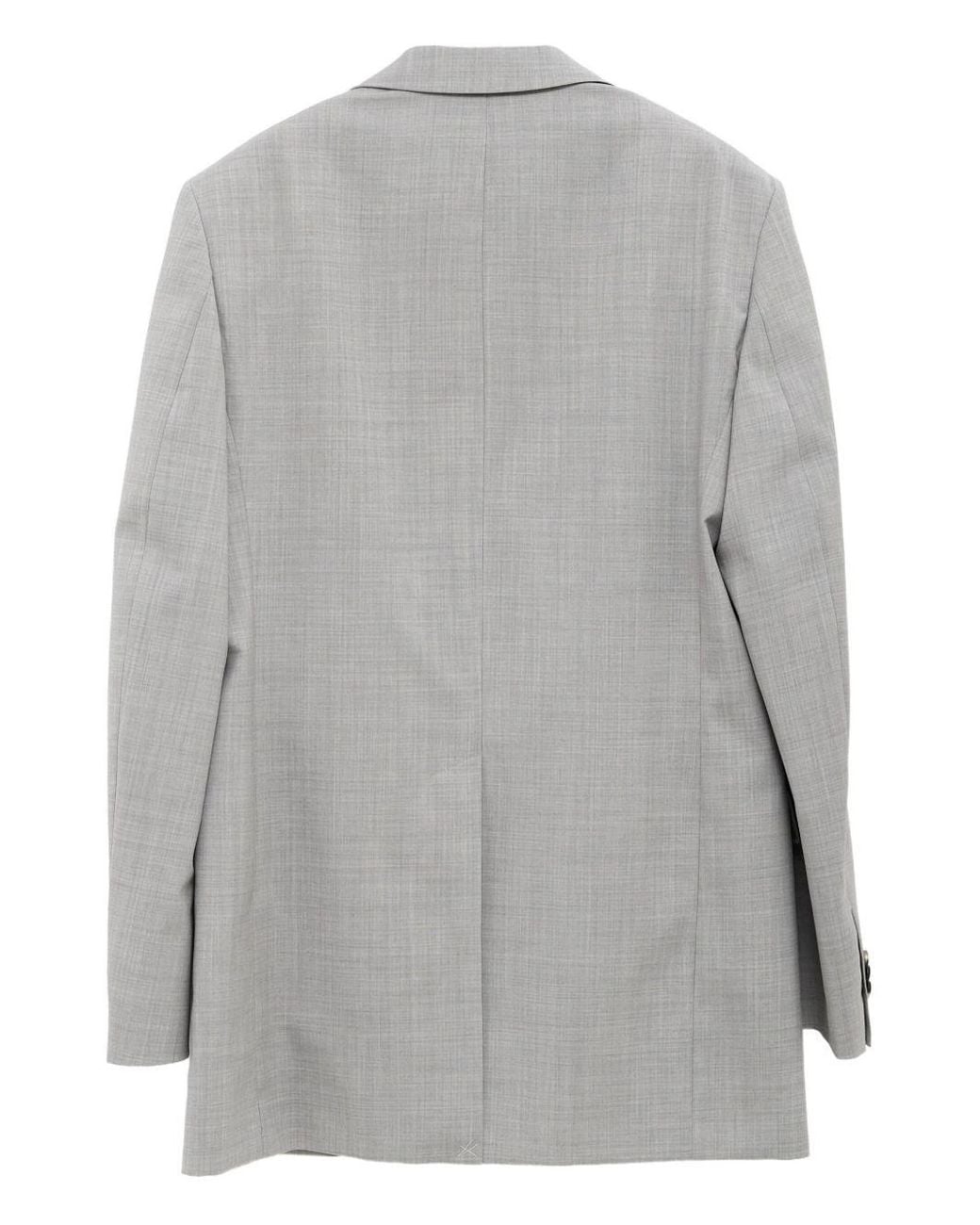 Loewe Gray Wool Single-Breasted Jacket for men