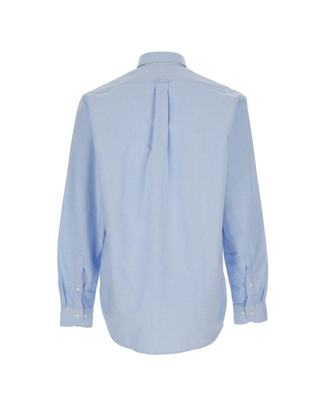 Sebago Blue Oxford Button-Down Chest-Pocket Cotton Shirt for men