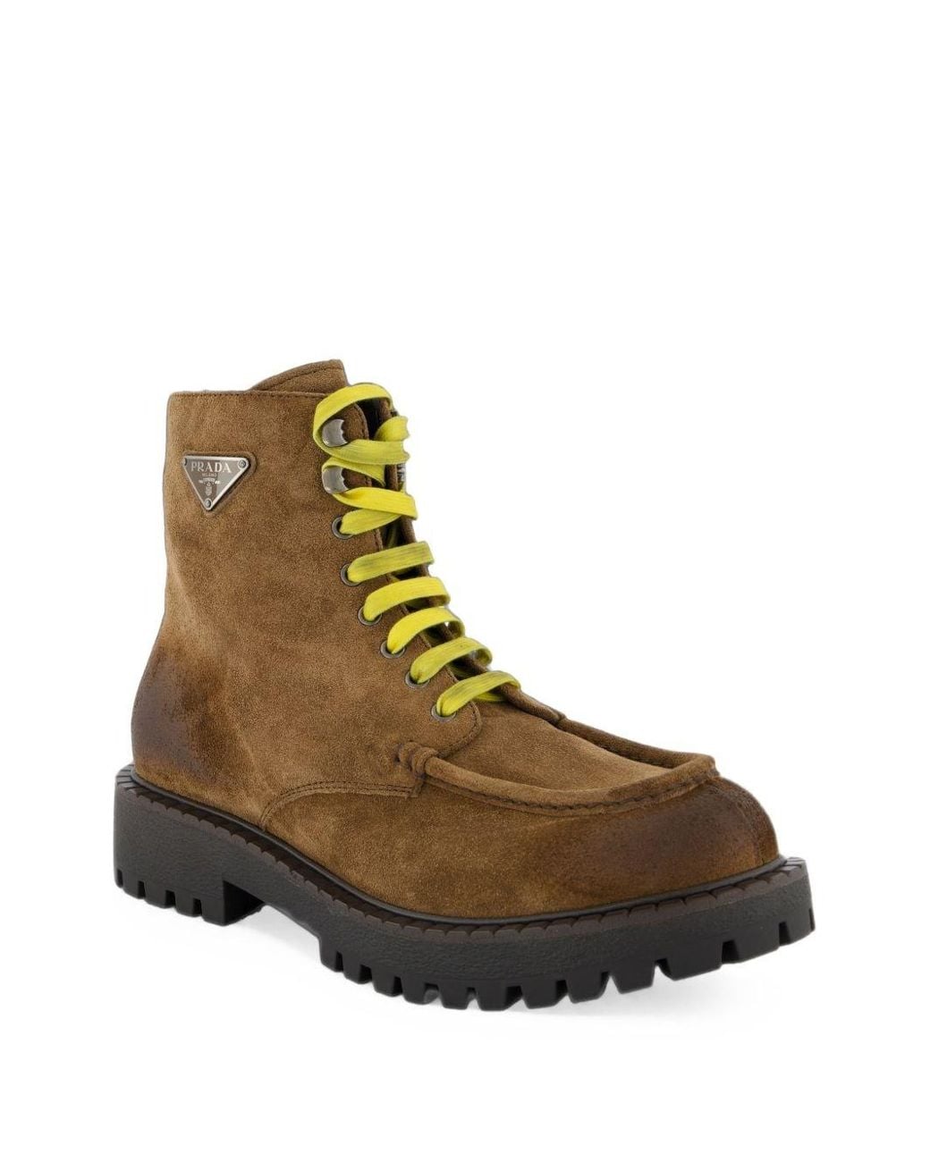Prada Brown Leather Boots for men