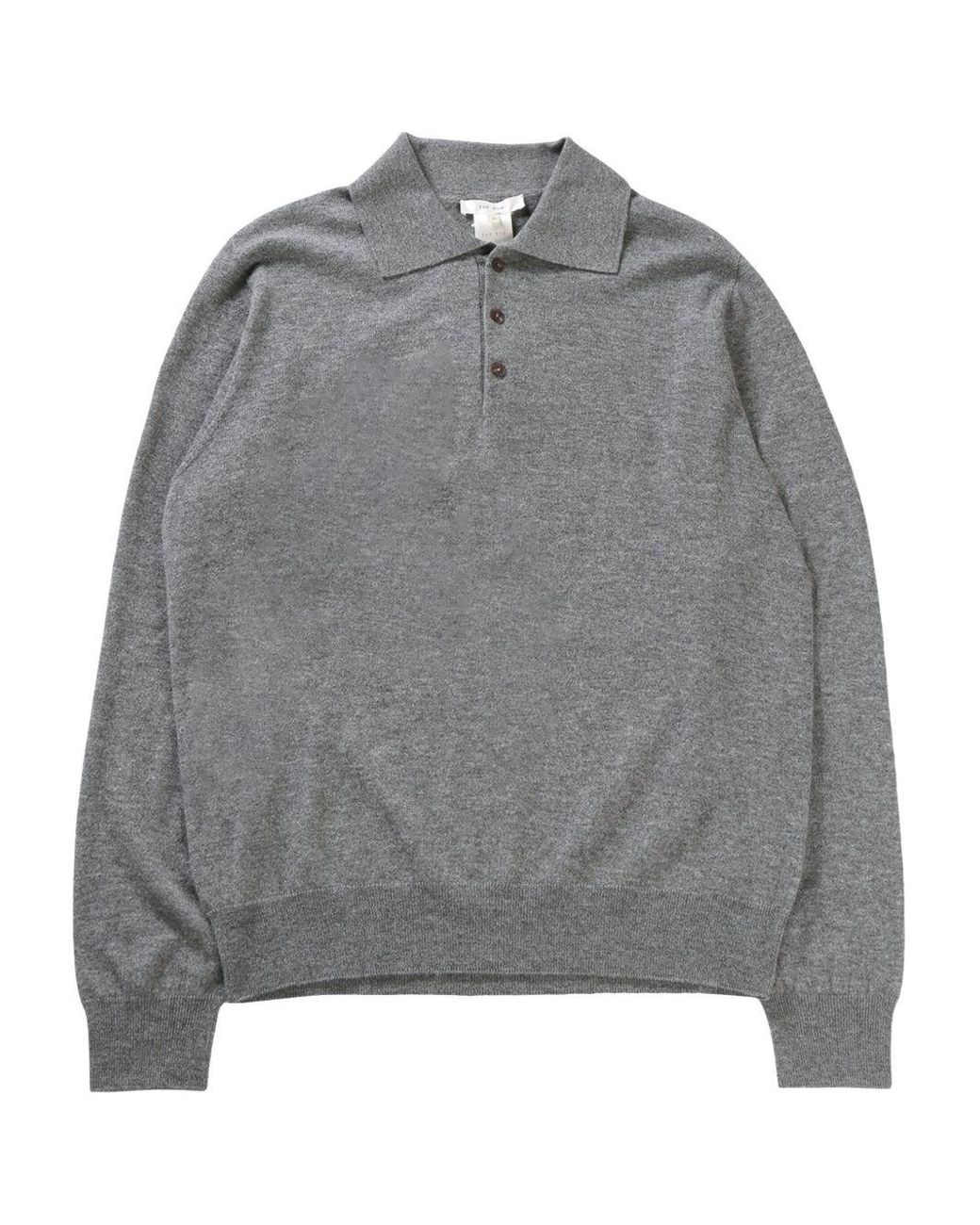 The Row Gray Cashmere Polo Shirt for men