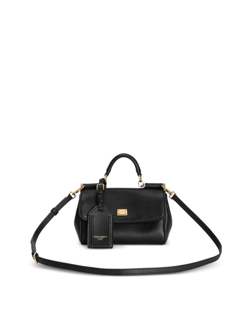 Dolce & Gabbana Black My Sicily Leather Handbag
