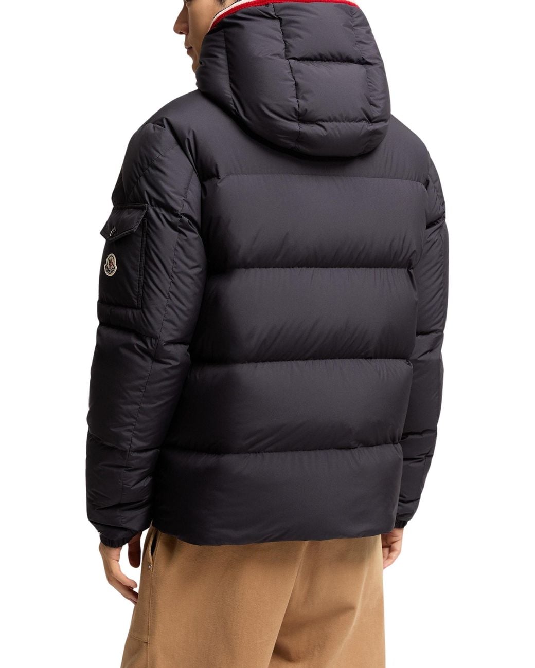 Moncler Gray Quilted Hood Jacket for men