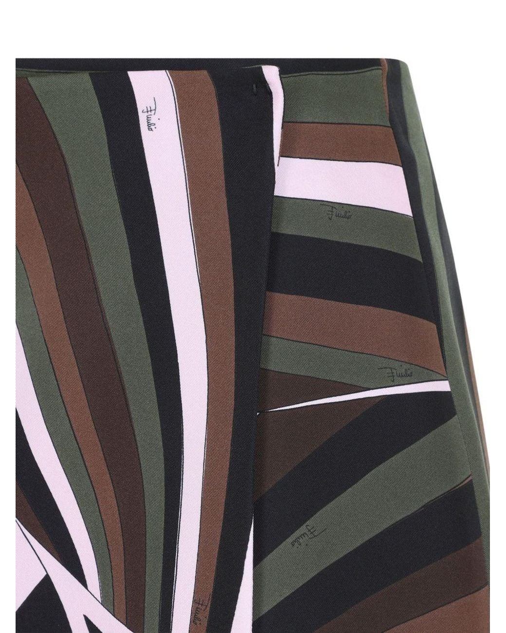 Emilio Pucci Black Printed Mini Skirt