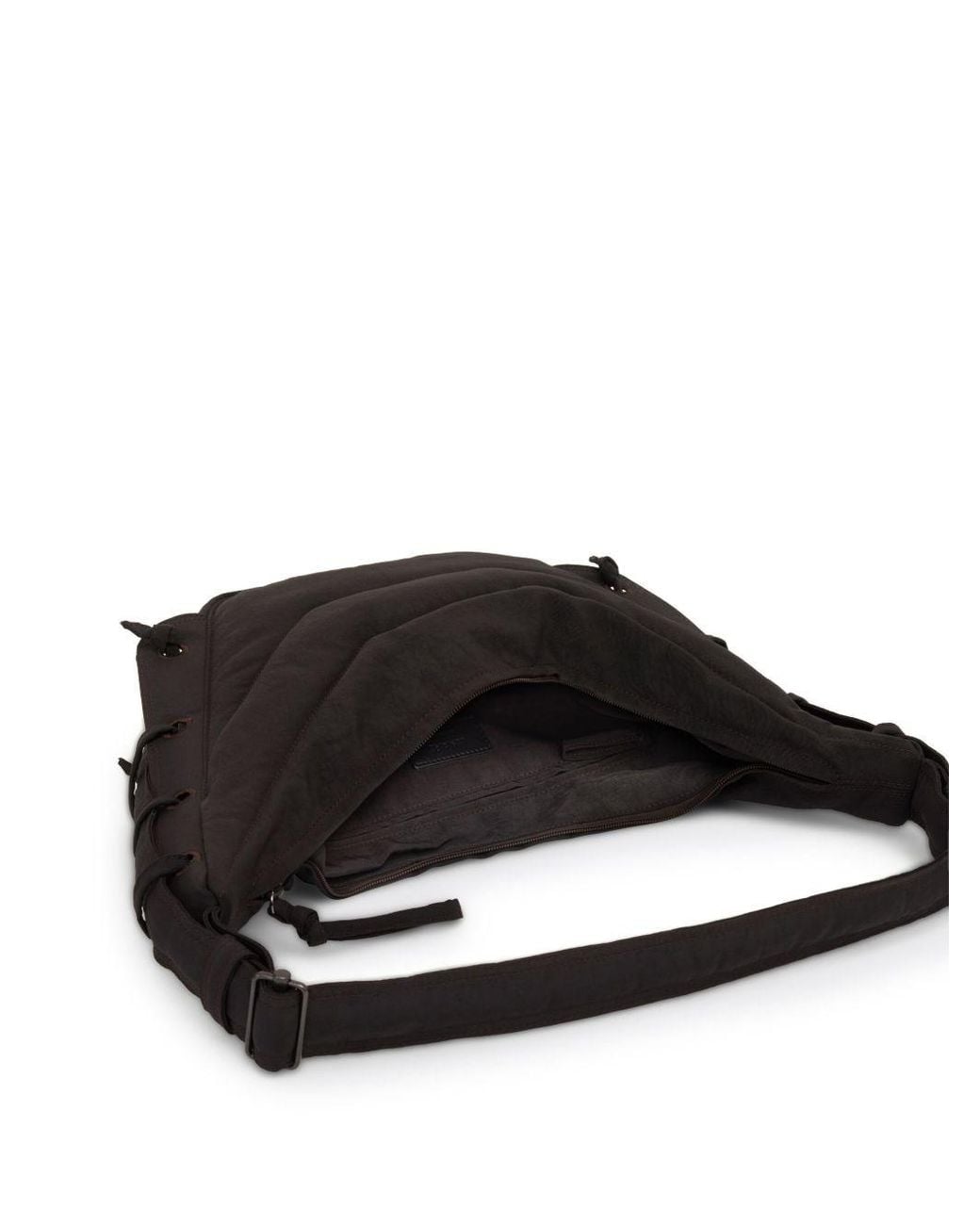 Lemaire Black Soft Game Small Nylon Shoulder Bag