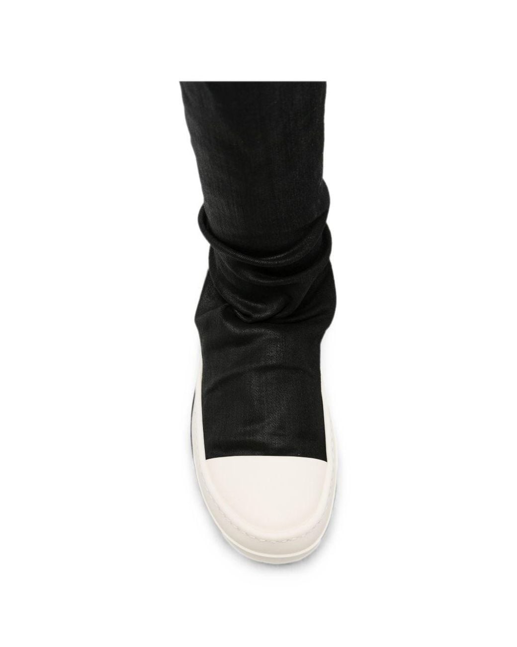 Rick Owens Black Over-The-Knee Denim Boots