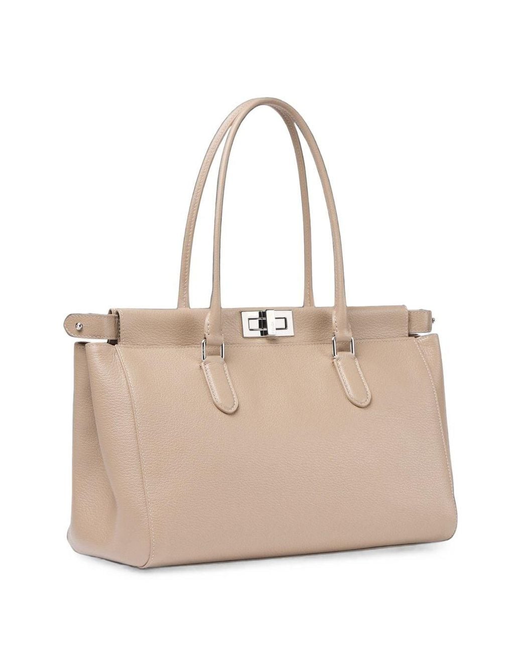Tote Bag Peekaboo di Fendi in Natural