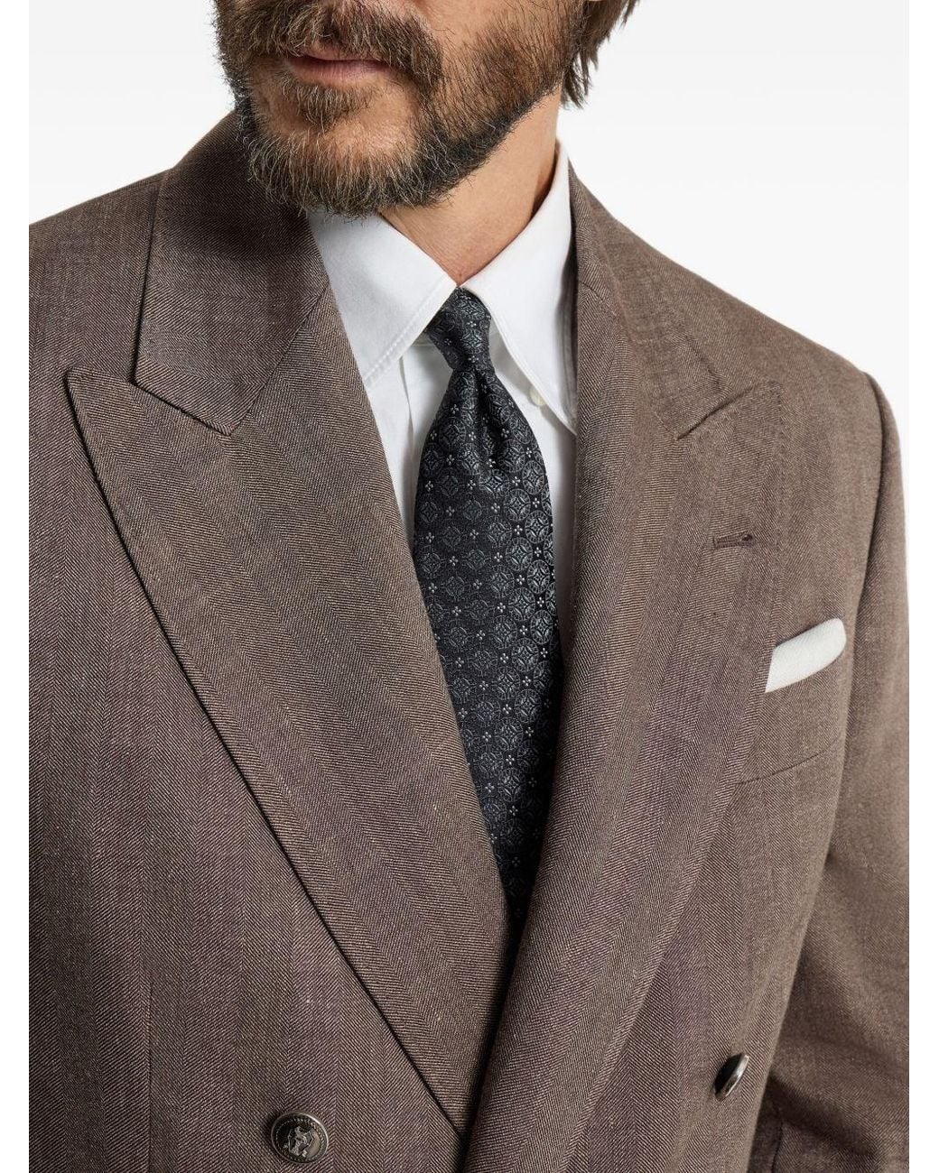 Cravatta di Brunello Cucinelli in White da Uomo