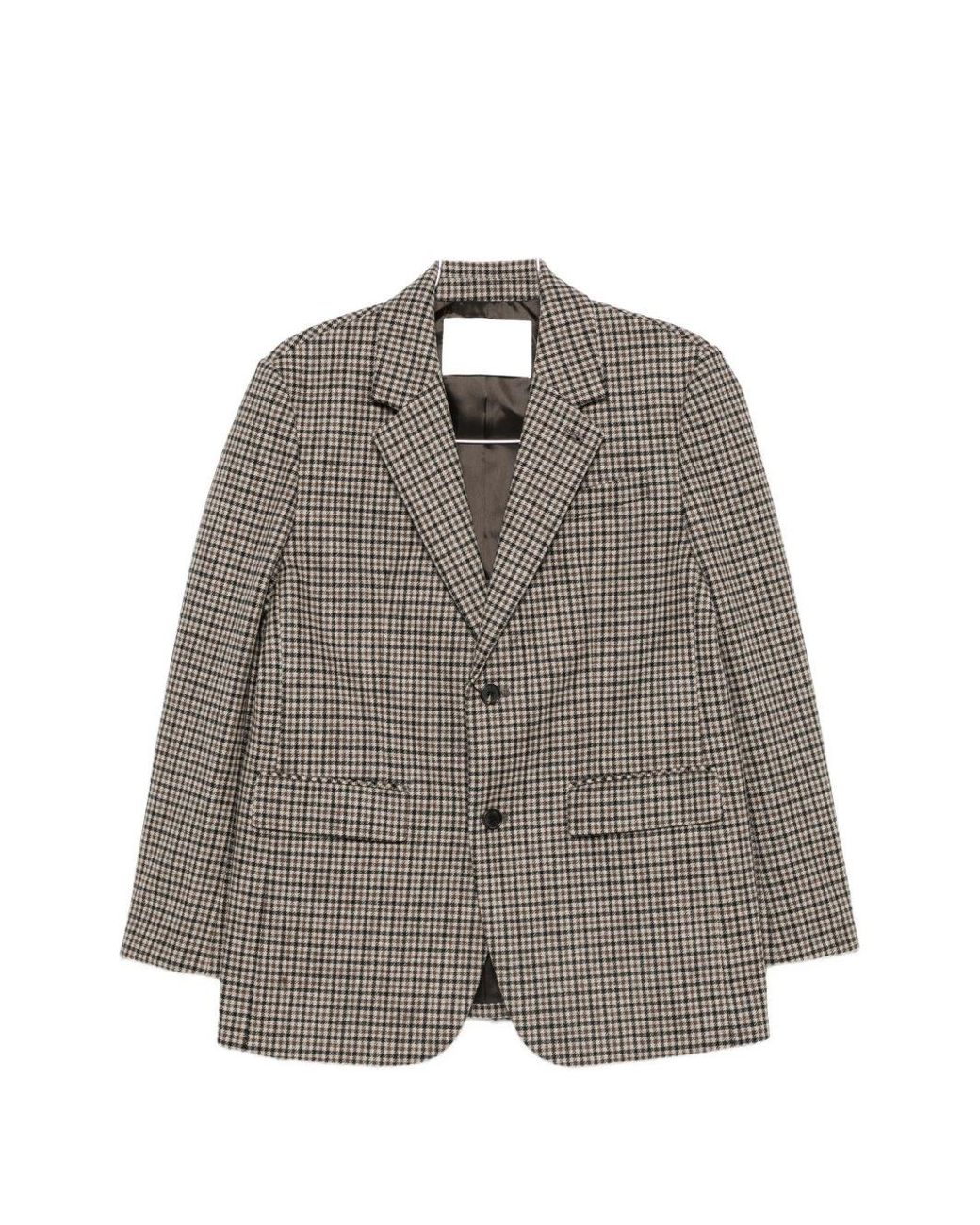 DUNST Gray Wool Single-Breasted Blazer Jacket