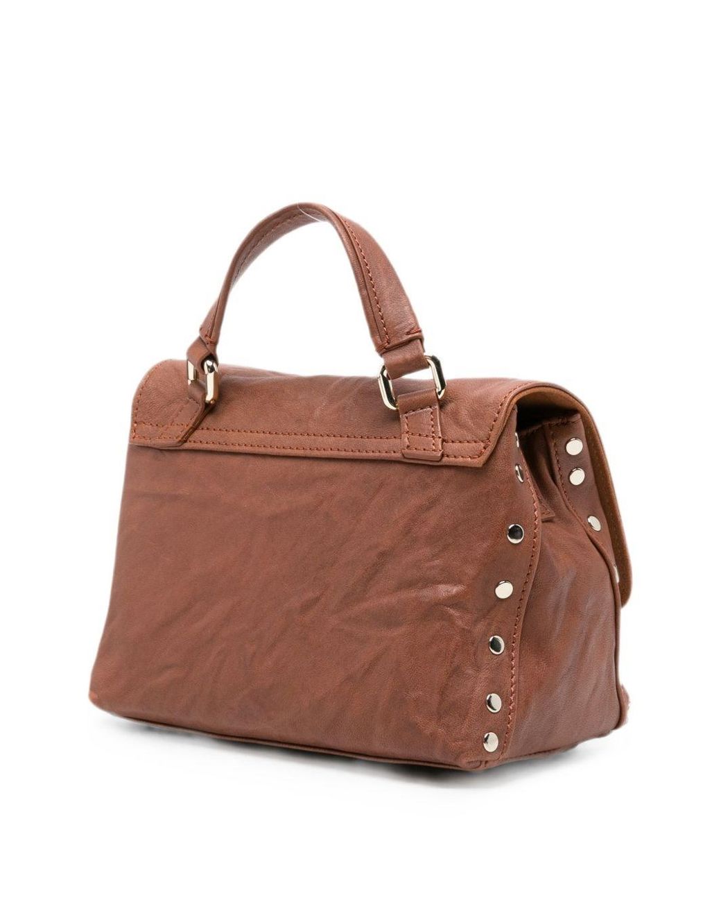 Zanellato Brown Postina Officina Baby Leather Handbag