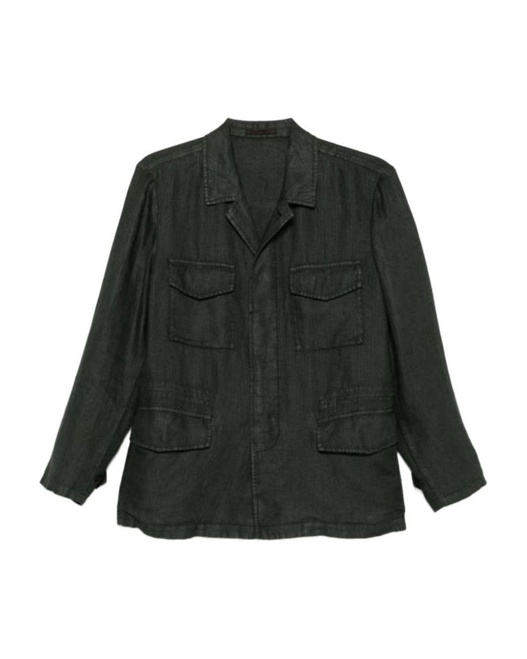 Boglioli Green Point Collar Utility Jacket for men