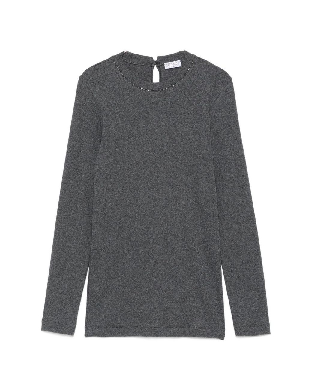 Brunello Cucinelli Gray Cotton T-Shirt