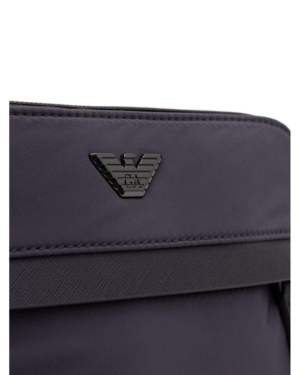 Emporio Armani Blue Logo Crossbody Bag for men