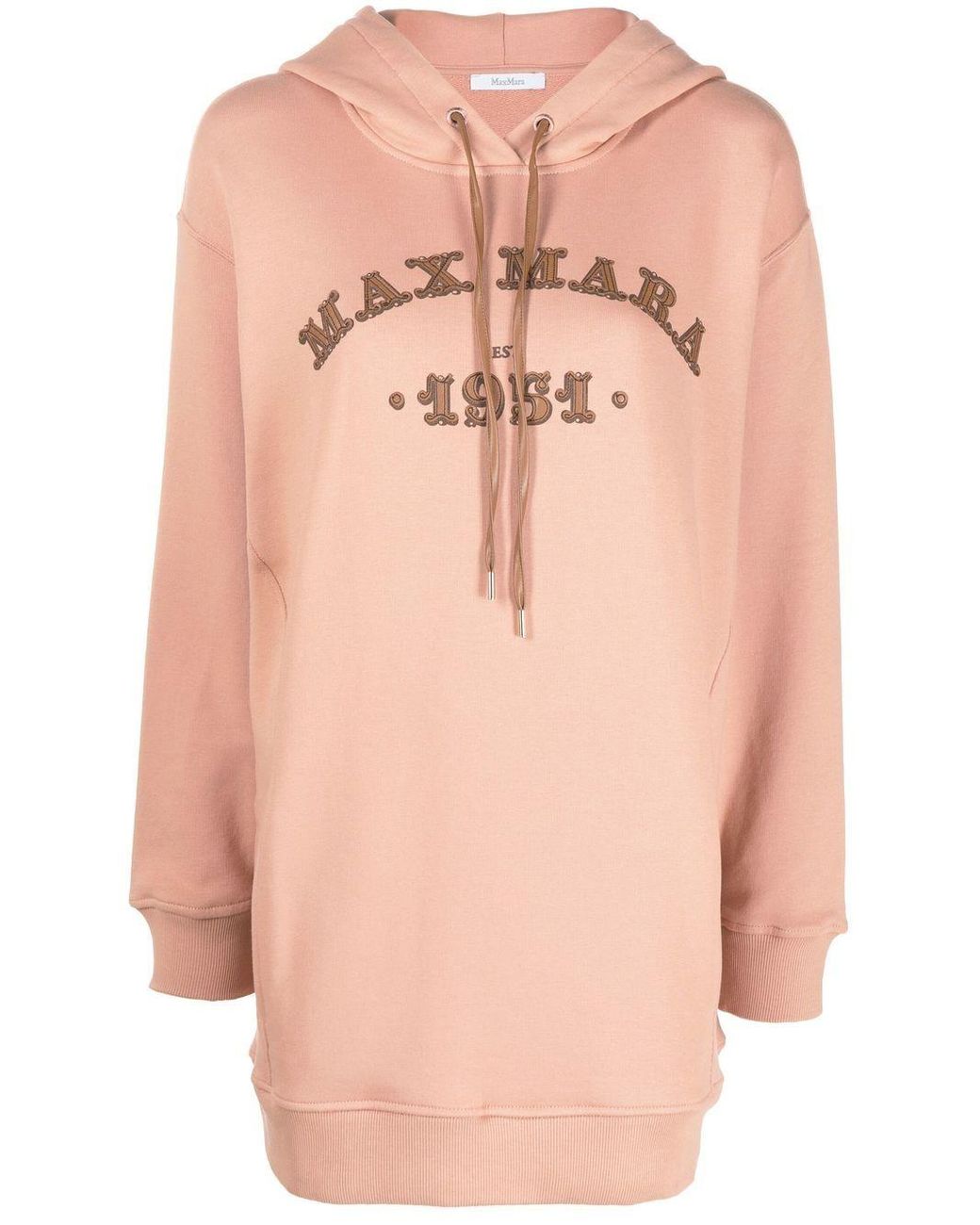 Max Mara Logo Cotton Hoodie | Lyst