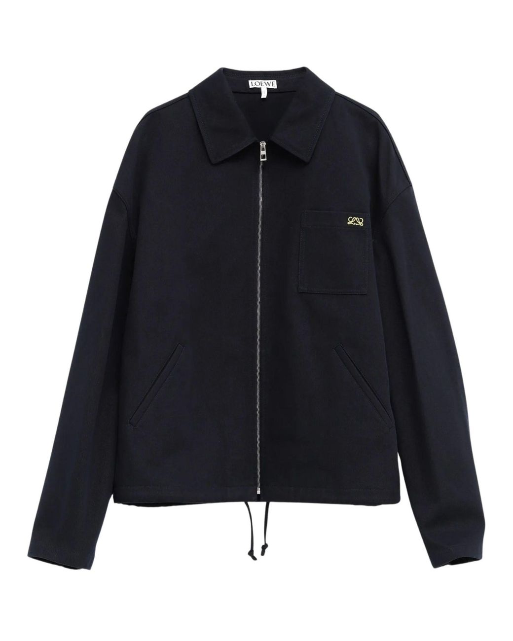 Loewe Blue Logo-Embroidered Zip-Up Jacket for men