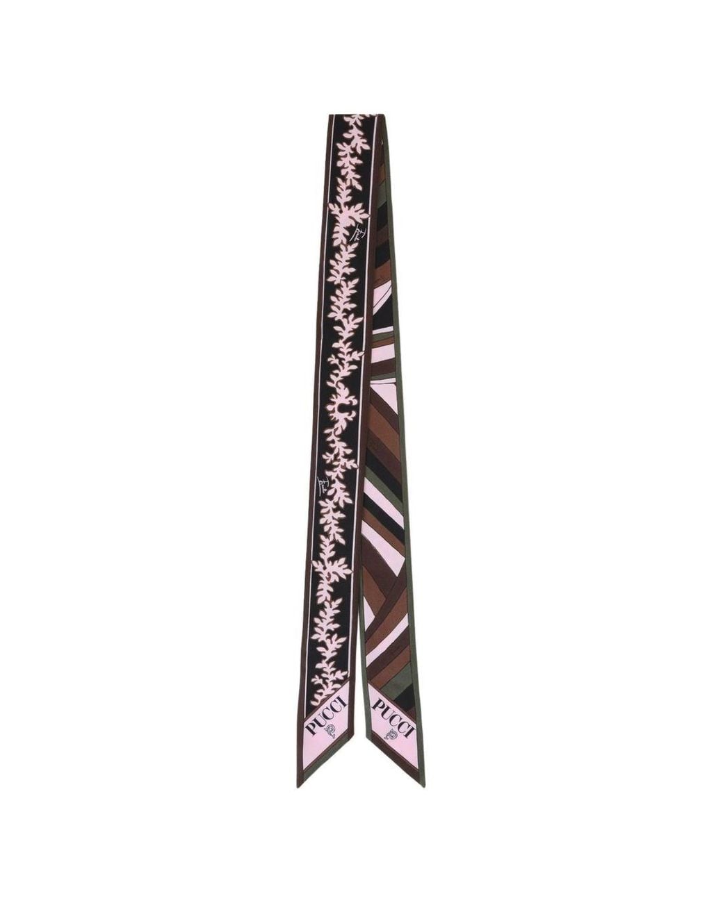 Emilio Pucci White Printed Silk Foulard