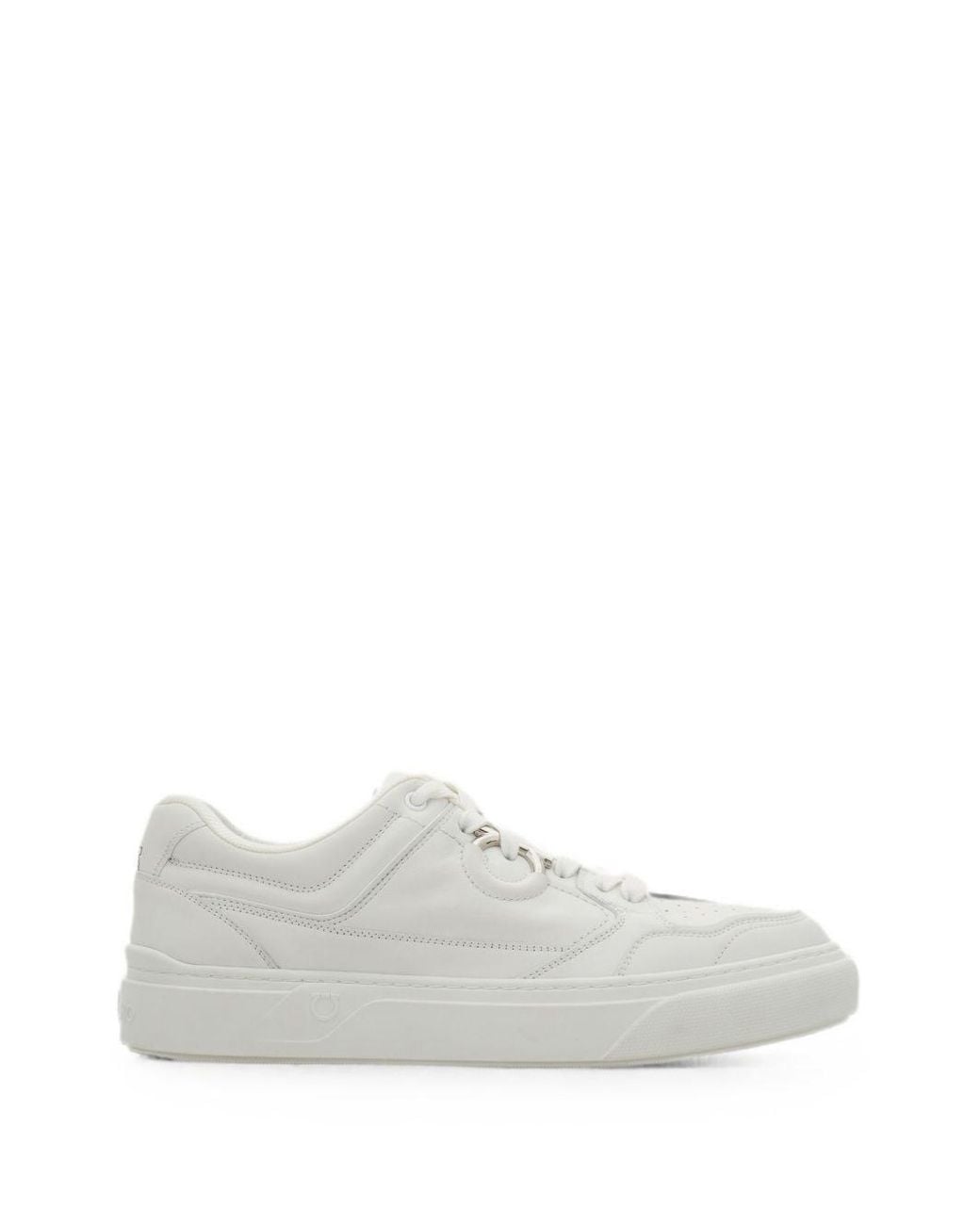 Ferragamo White Leather Sneakers for men