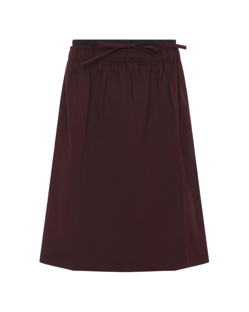 Prada Purple Cotton Blend Midi Skirt