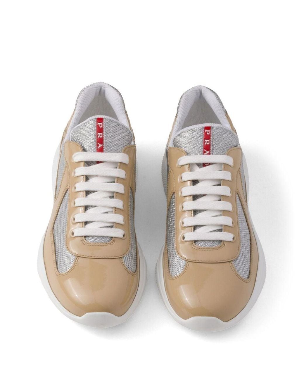 Prada White America's Cup Leather Sneakers for men