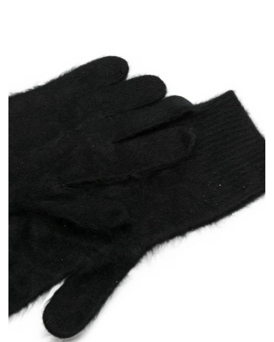Soft Goat Black Wool Gloves