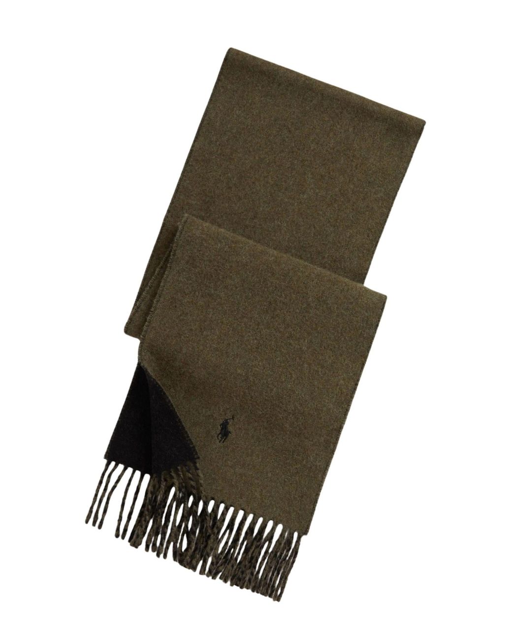 Polo Ralph Lauren Green Reversible Fringed Scarf for men