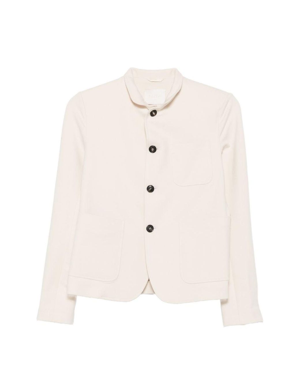 Circolo 1901 White Cotton Slim Fit Jacket