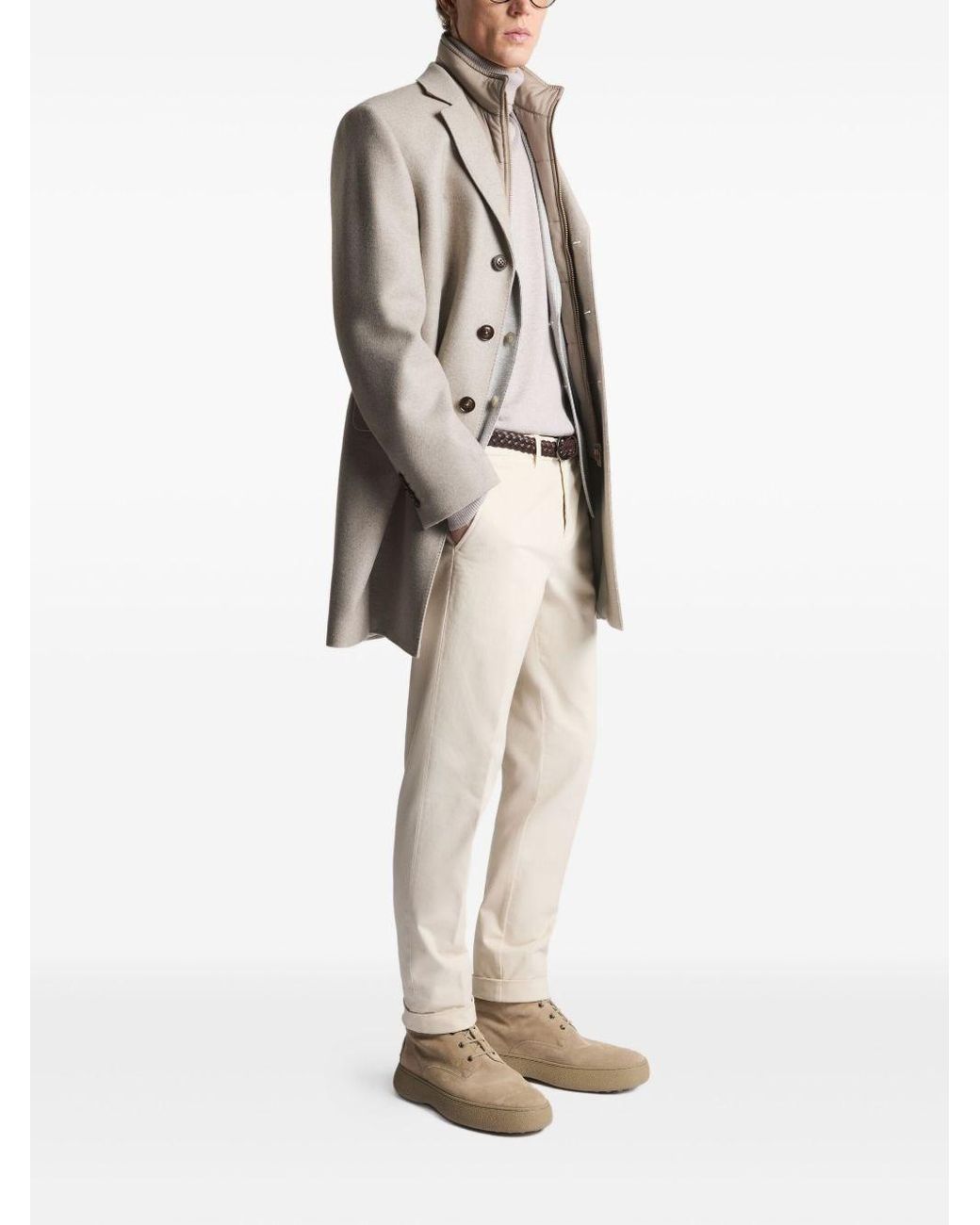 Fay White Capri Model Pants for men
