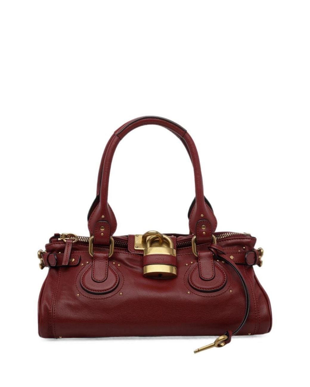 Chloé Red Paddington Leather Shoulder Bag