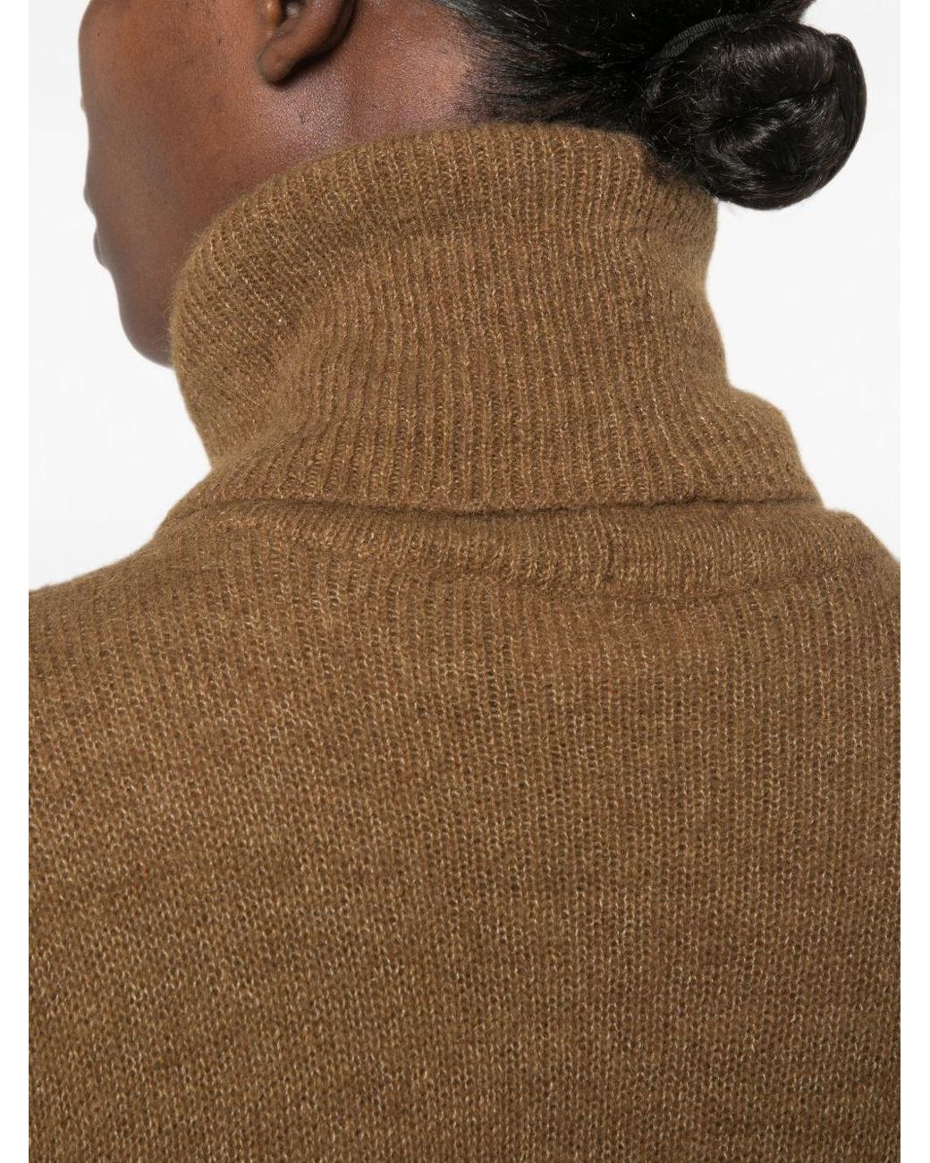 Cortana Brown Eira Wool Turtle-Neck Sweater