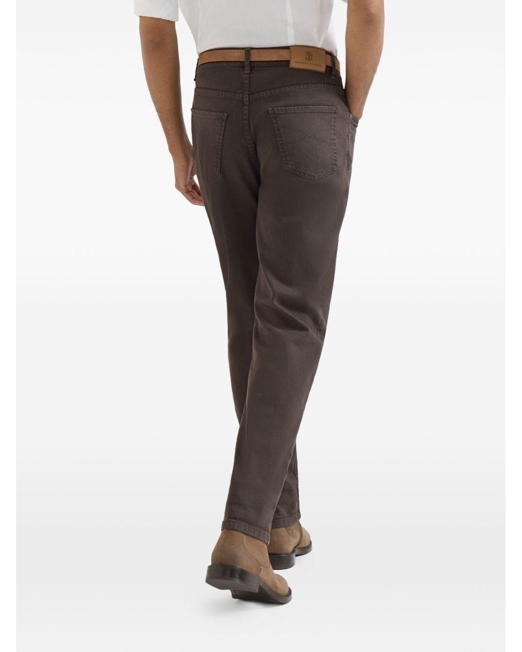 Brunello Cucinelli Gray Denim Cotton Jeans for men