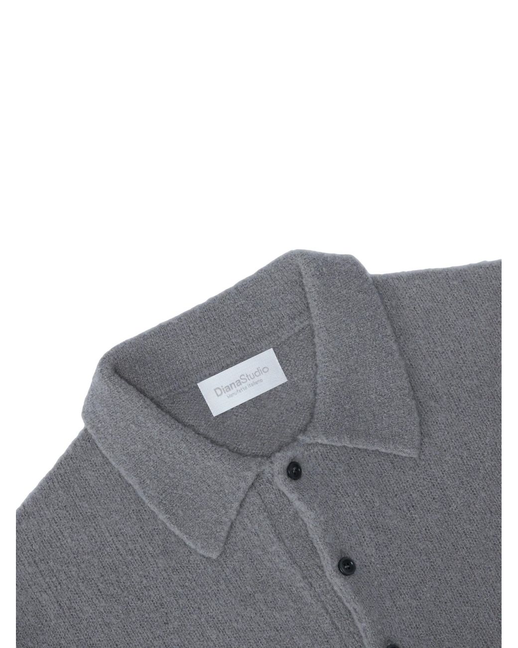 Diana Studio Gray Bouclé Polo for men