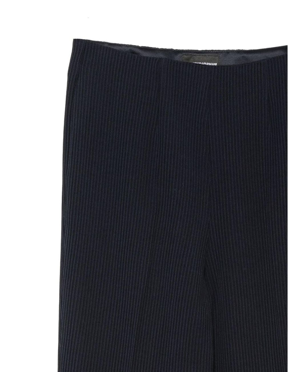 Emporio Armani Blue Wool Trousers