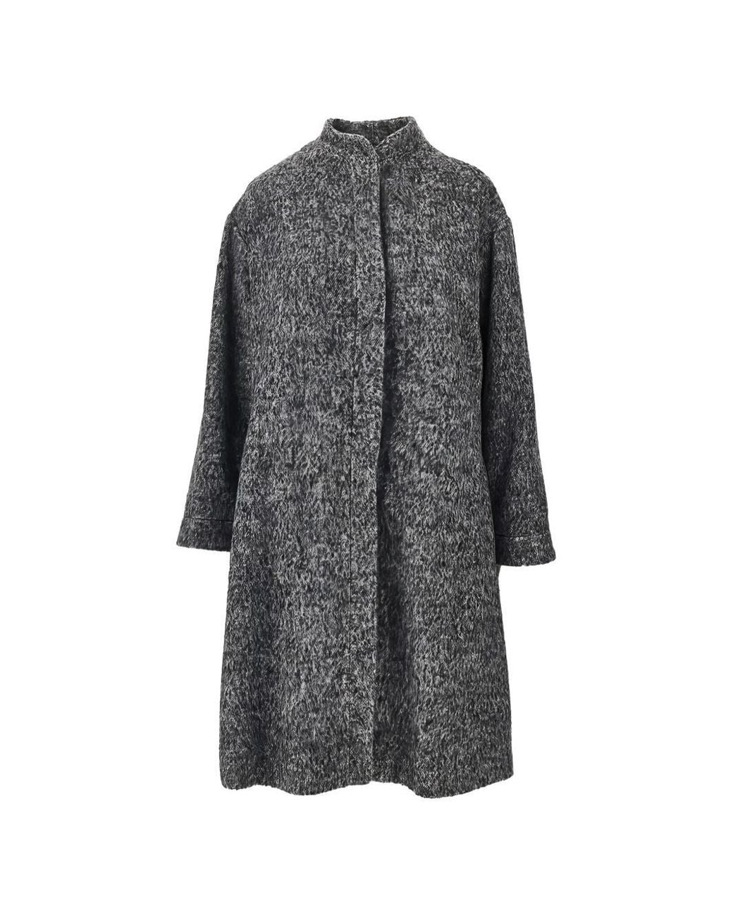 Emporio Armani Gray Wool Blend Coat