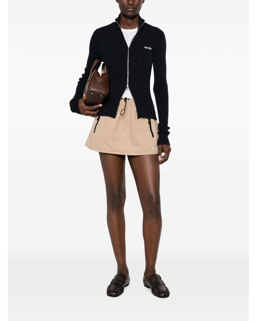 Miu Miu Blue Cotton Cardigan