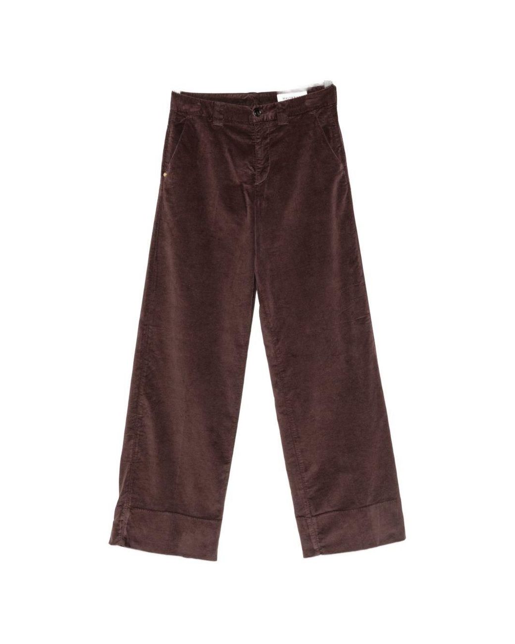 White Sand Purple Cotton Trousers