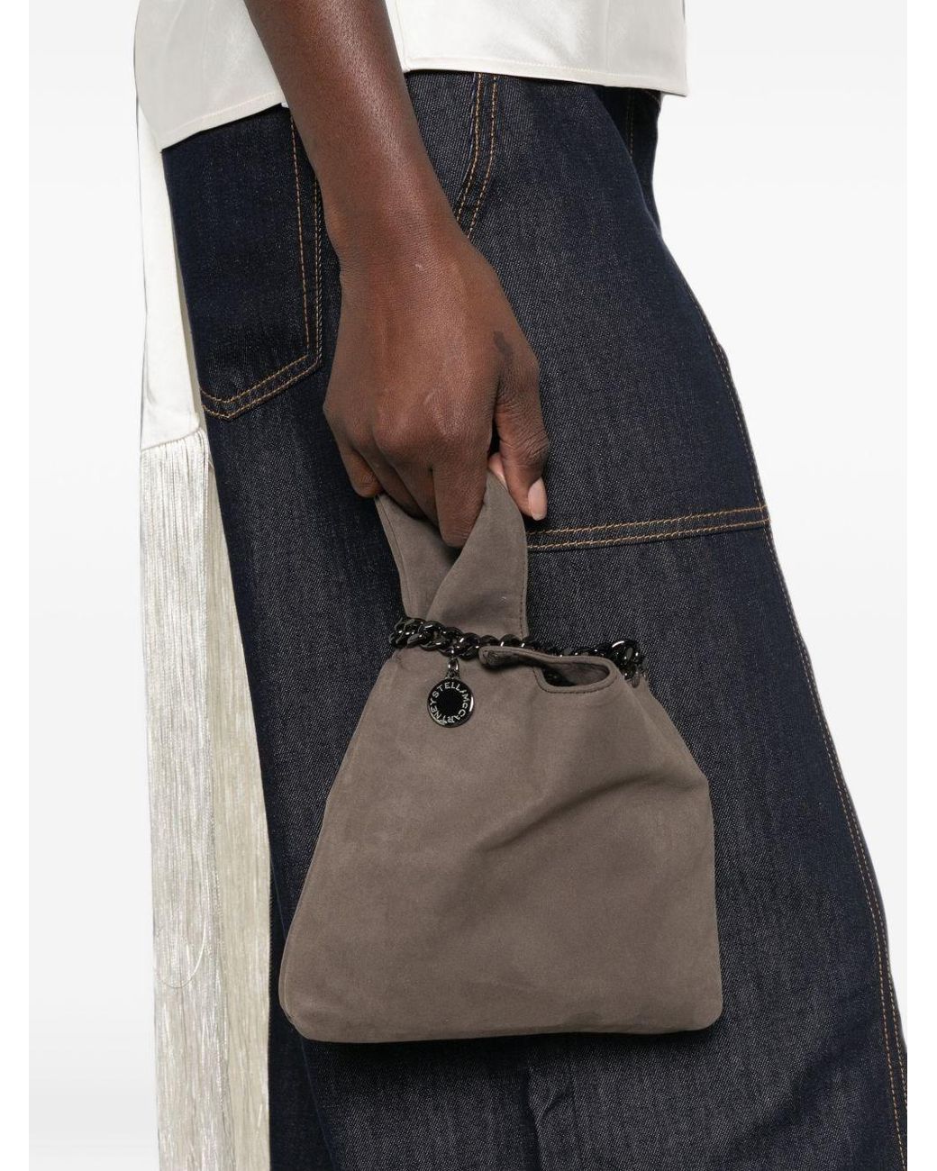 Stella McCartney Brown Falabella Wristlet Bag