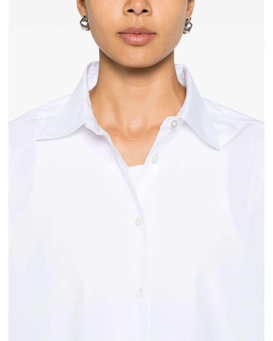 The Row White Luka Cotton Shirt