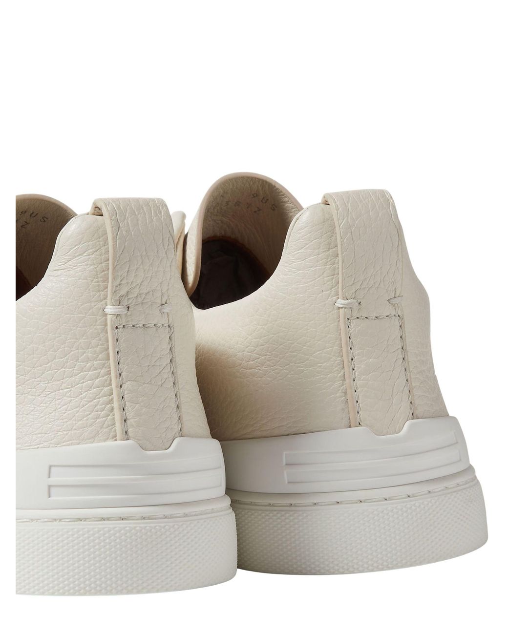 Zegna White Triple Stitch Sneaker for men