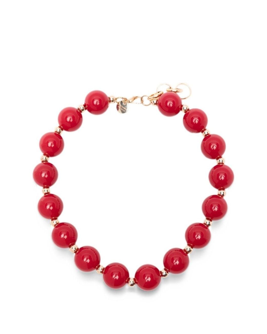 ALESSANDRO ENRIQUEZ Red Pearl Necklace