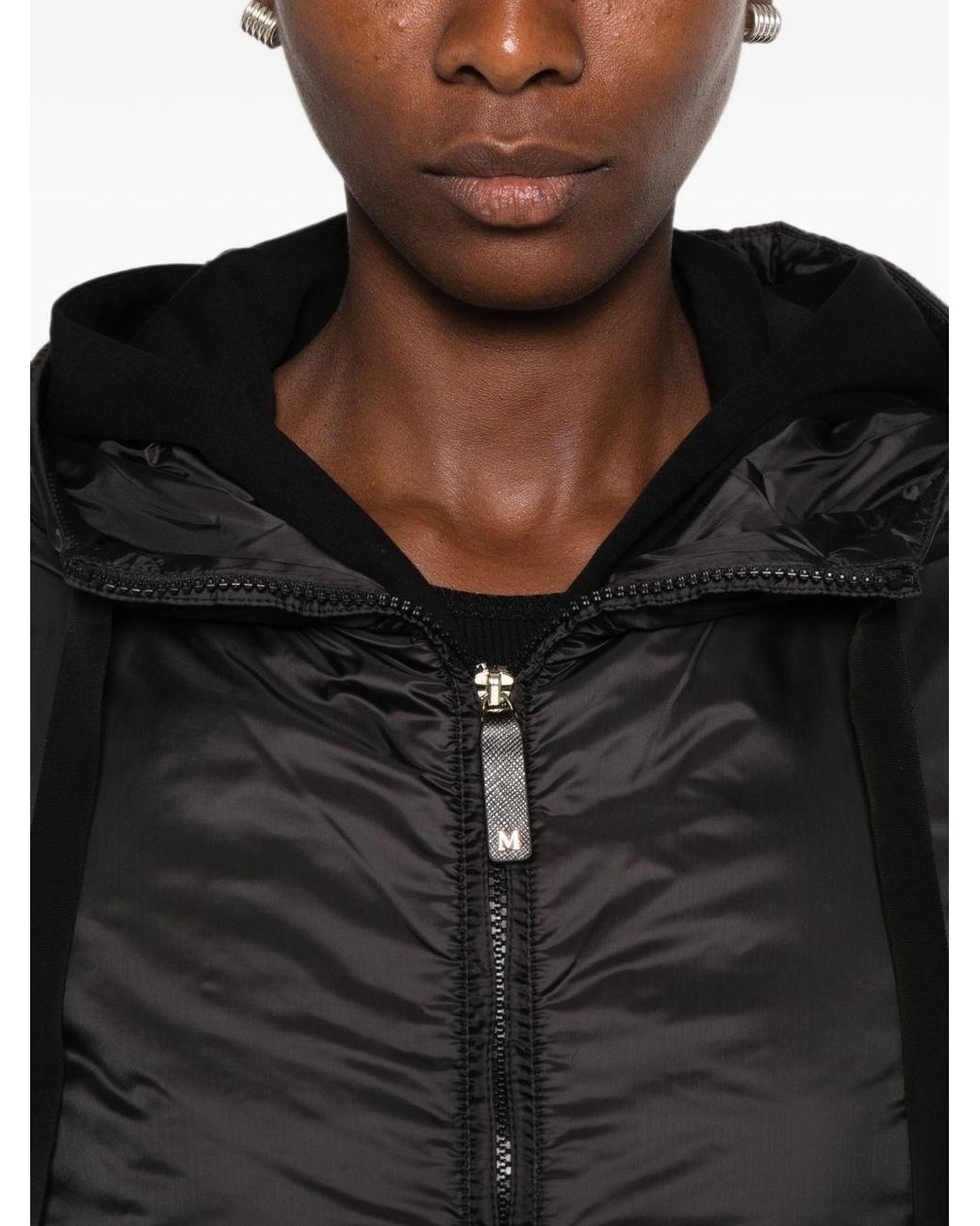 Max Mara Black Nylon Padded Blouson Jacket