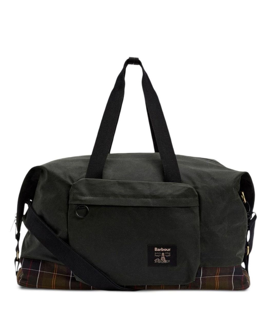 Barbour Black Field Holdall Wax Duffel Bag for men