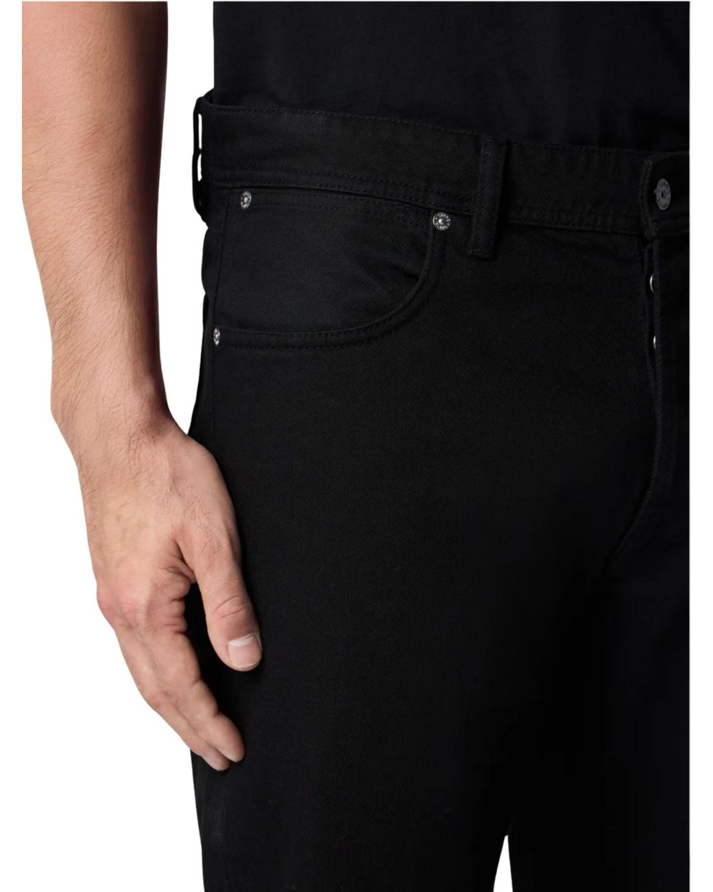Stone Island Black Bull Denim-Tc Pants for men