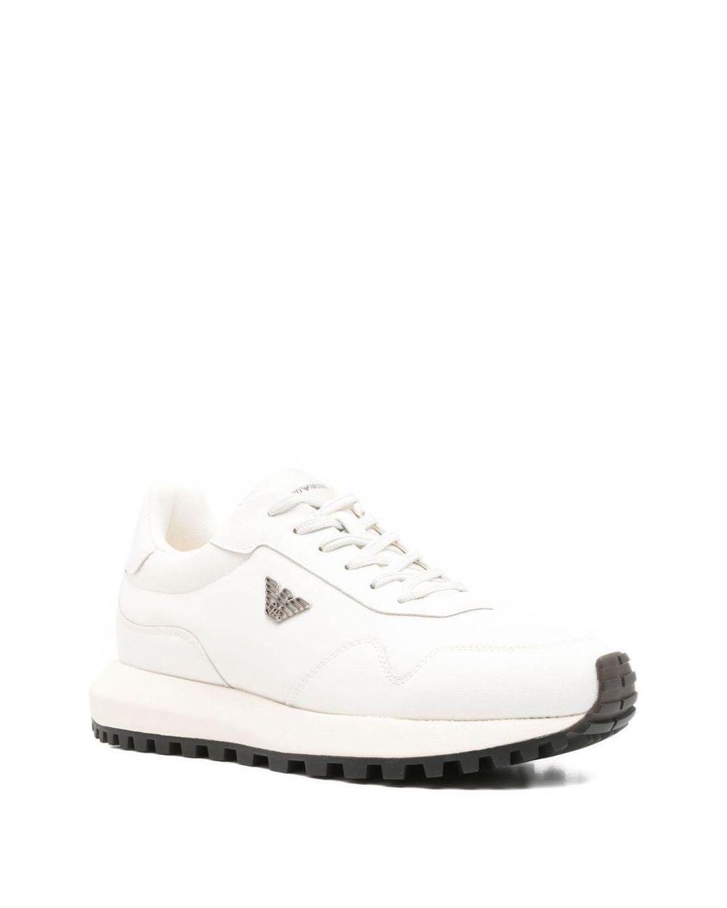 Emporio Armani White Logo Sneakers for men
