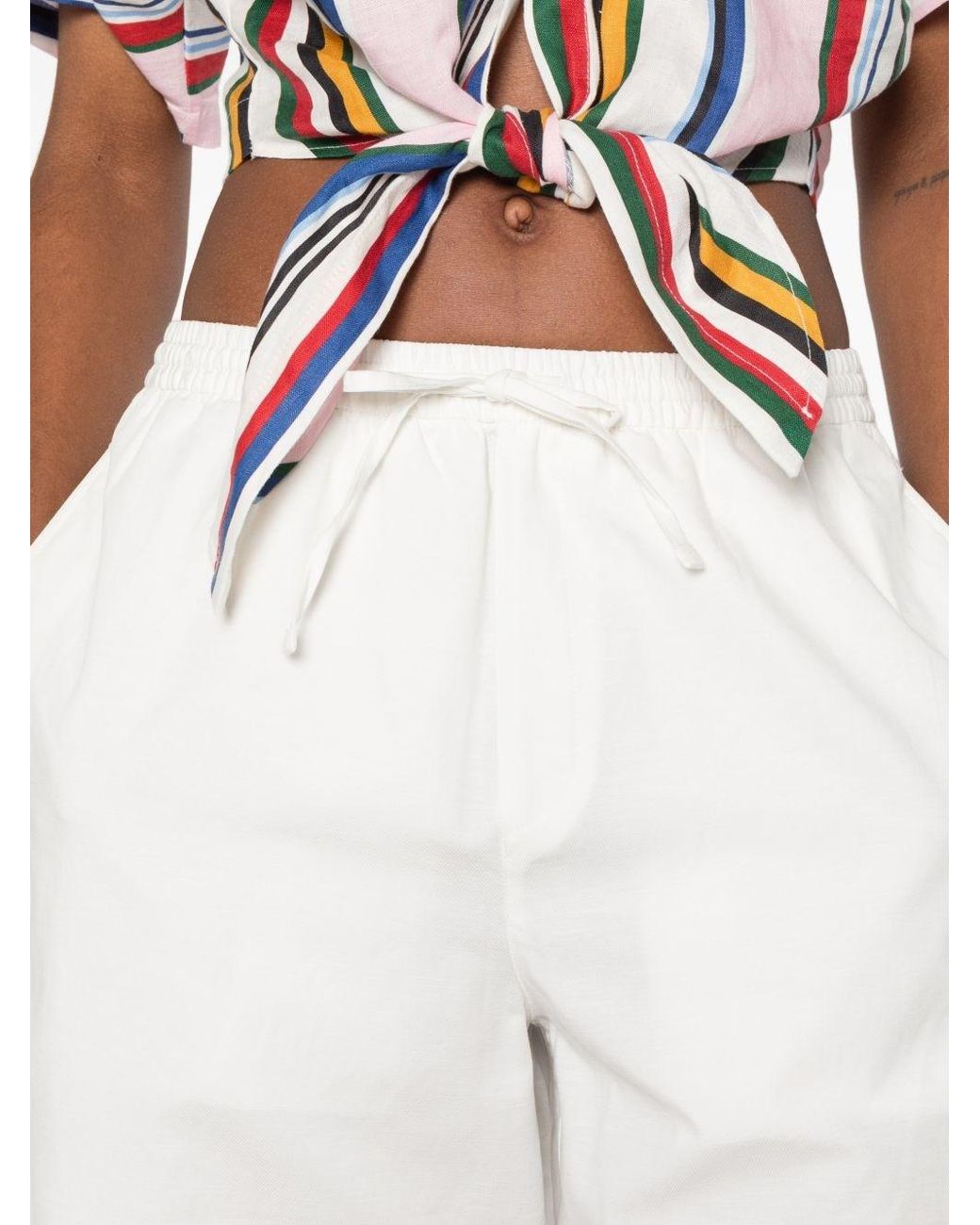 DUNST White Cotton Blend Pajama Shorts