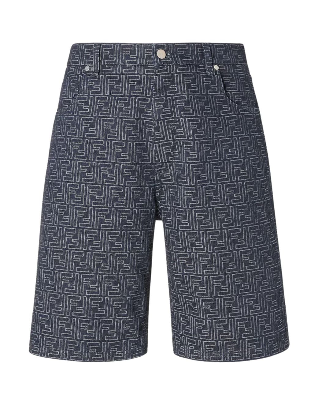 Fendi Blue Denim Shorts for men